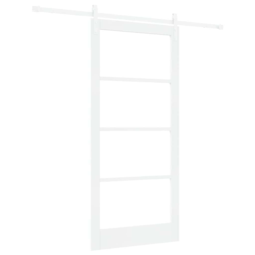 Schiebetür ORKDAL Weiß 93 x 202 cm Solid Pine Wood and Glass