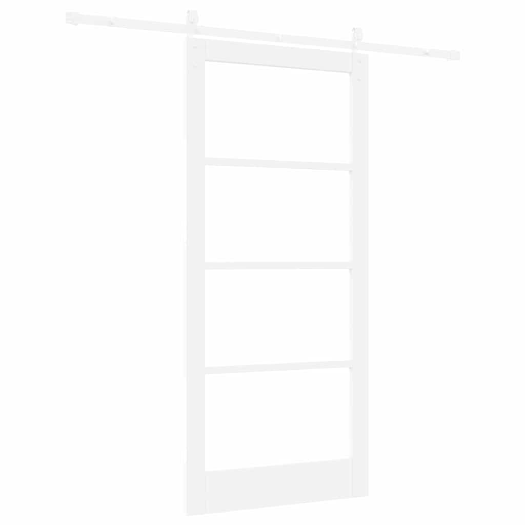 Schiebetür ORKDAL Weiß 93 x 202 cm Solid Pine Wood and Glass