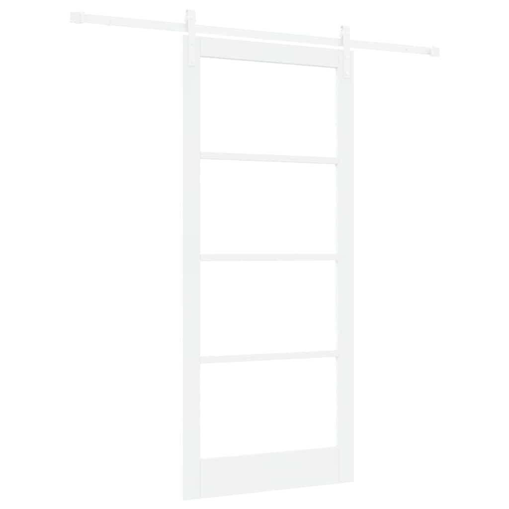 Schiebetür ORKDAL Weiß 93 x 211 cm Solid Pine Wood and Glass