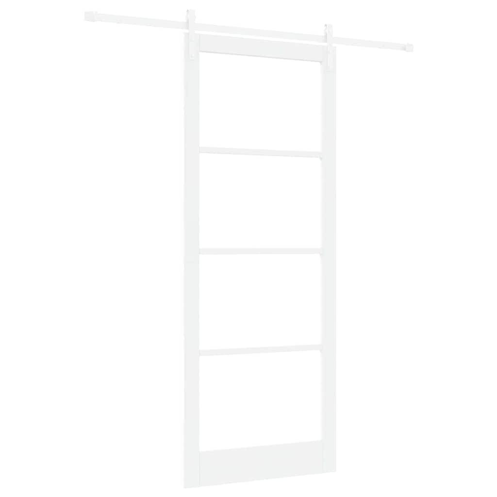 Schiebetür ORKDAL Weiß 93 x 232 cm Solid Pine Wood and Glass