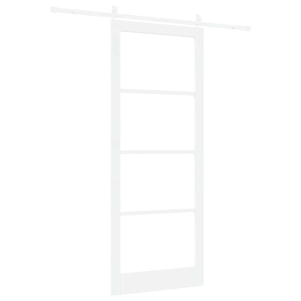 Schiebetür ORKDAL Weiß 93 x 232 cm Solid Pine Wood and Glass