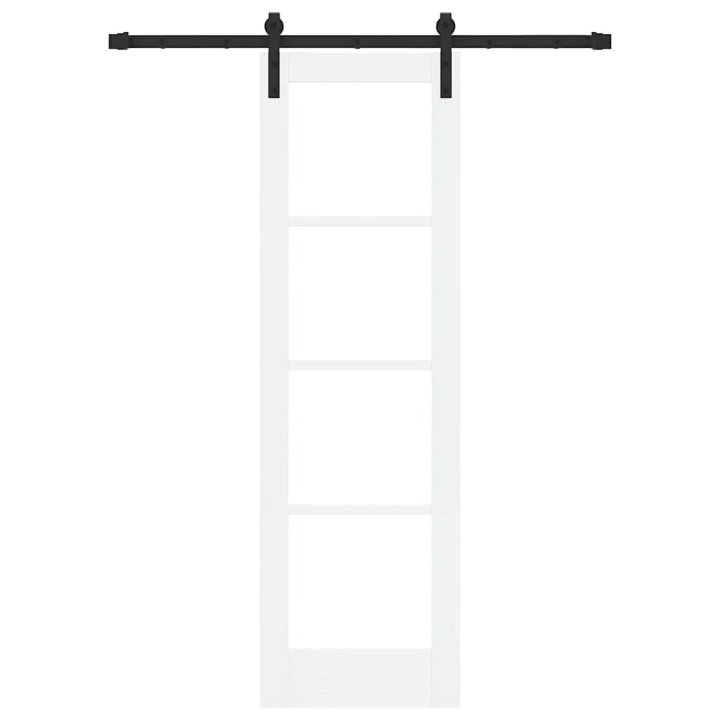 Schiebetür ORKDAL Weiß 61 x 198,5 cm Solid Pine Wood and Glass