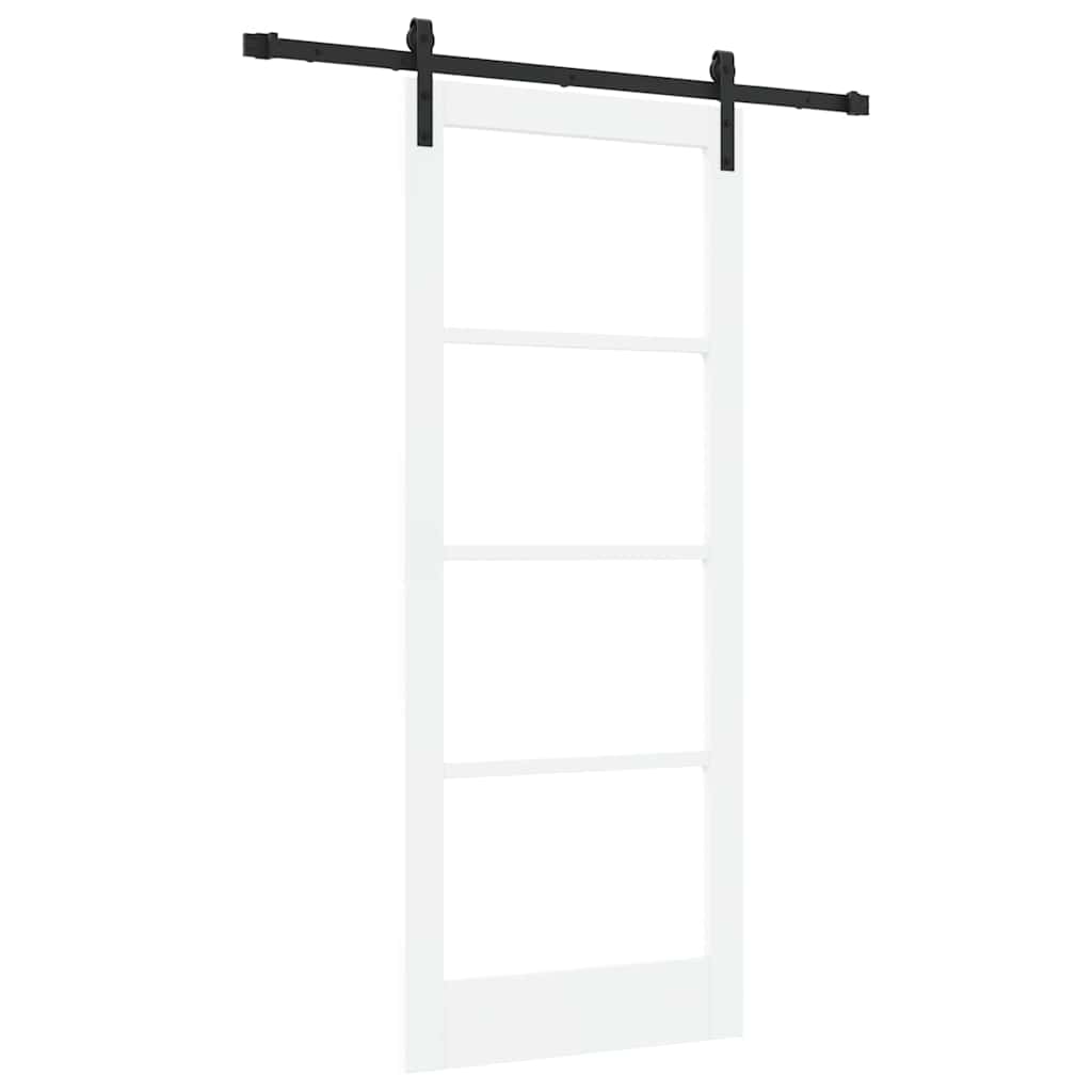 Schiebetür ORKDAL Weiß 83 x 202 cm Solid Pine Wood and Glass