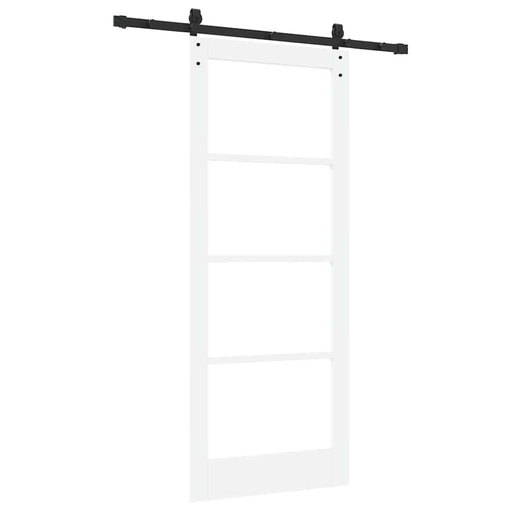 Schiebetür ORKDAL Weiß 83 x 202 cm Solid Pine Wood and Glass