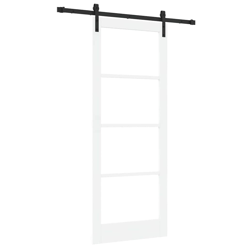 Schiebetür ORKDAL Weiß 83 x 211 cm Solid Pine Wood and Glass