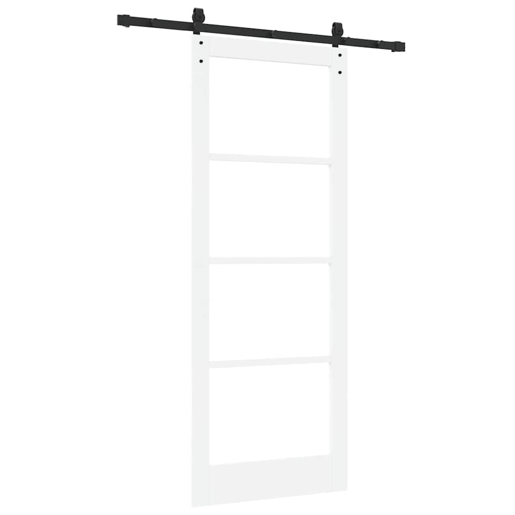 Schiebetür ORKDAL Weiß 83 x 211 cm Solid Pine Wood and Glass