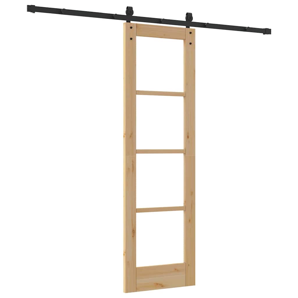Schiebetür ORKDAL Natur 61 x 198,5 cm Solid Pine Wood and Glass