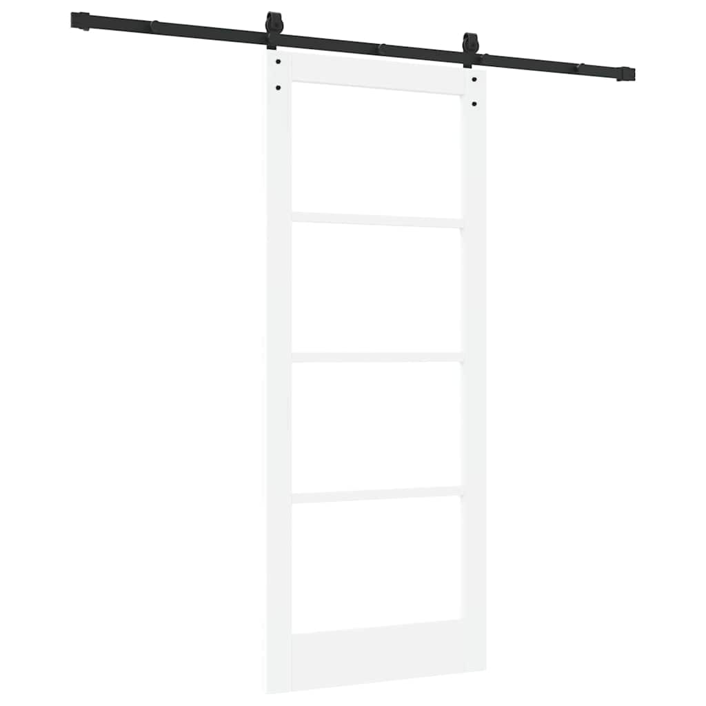 Schiebetür ORKDAL Weiß 83 x 202 cm Solid Pine Wood and Glass