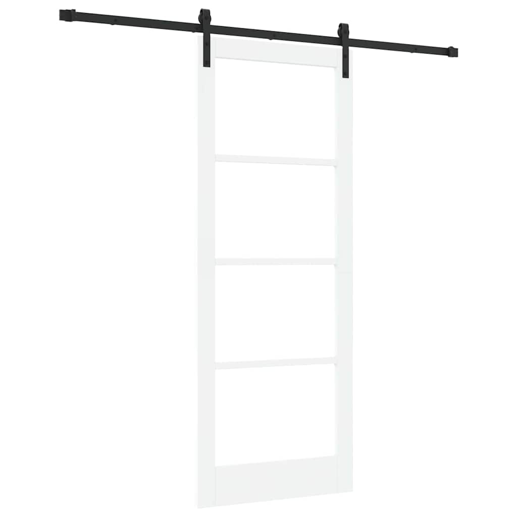 Schiebetür ORKDAL Weiß 83 x 211 cm Solid Pine Wood and Glass