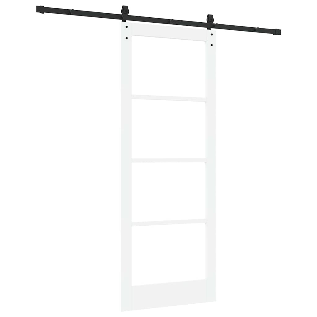 Schiebetür ORKDAL Weiß 83 x 211 cm Solid Pine Wood and Glass