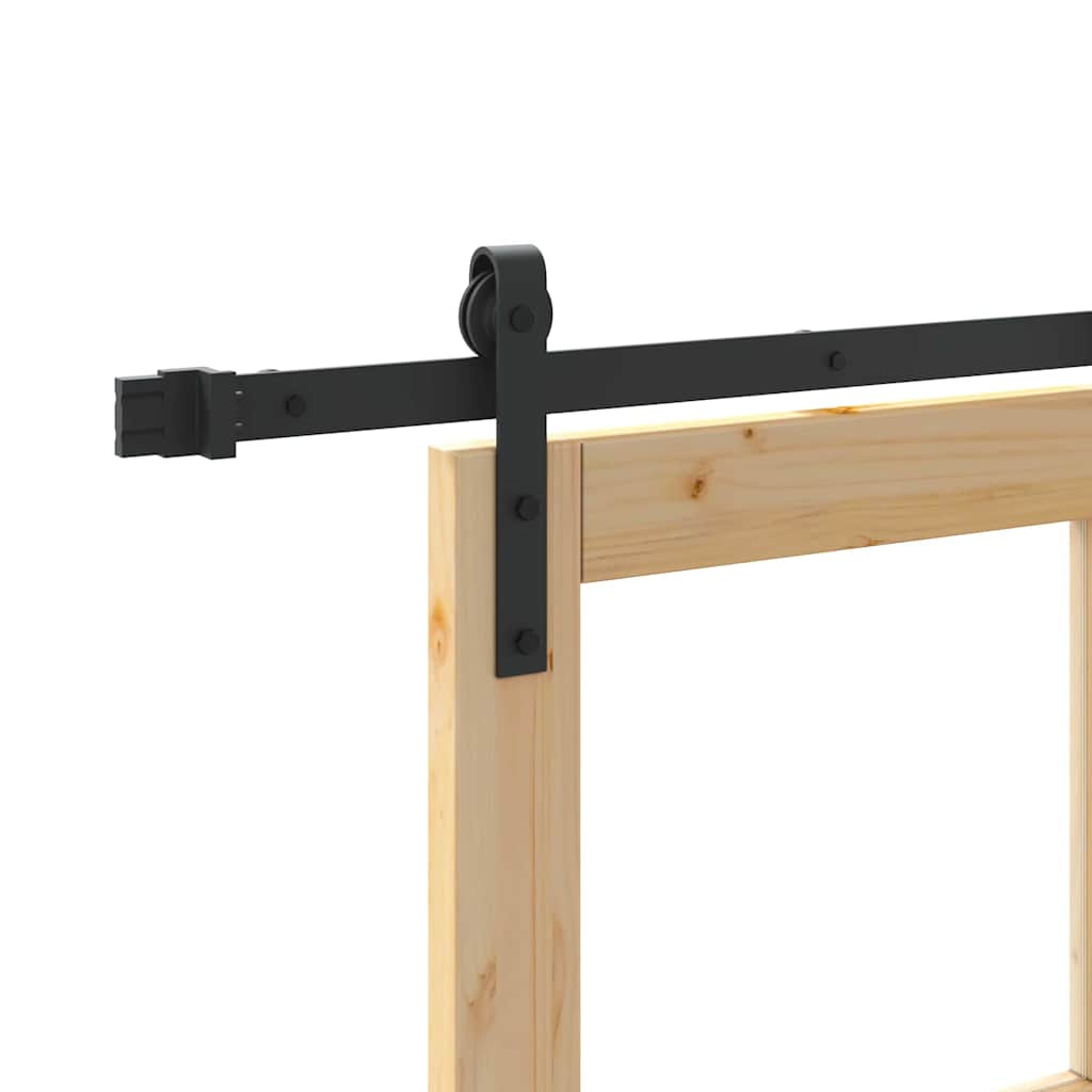 Schiebetür ORKDAL Natur 93 x 202 cm Solid Pine Wood and Glass