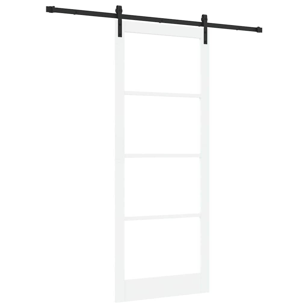Schiebetür ORKDAL Weiß 93 x 232 cm Solid Pine Wood and Glass