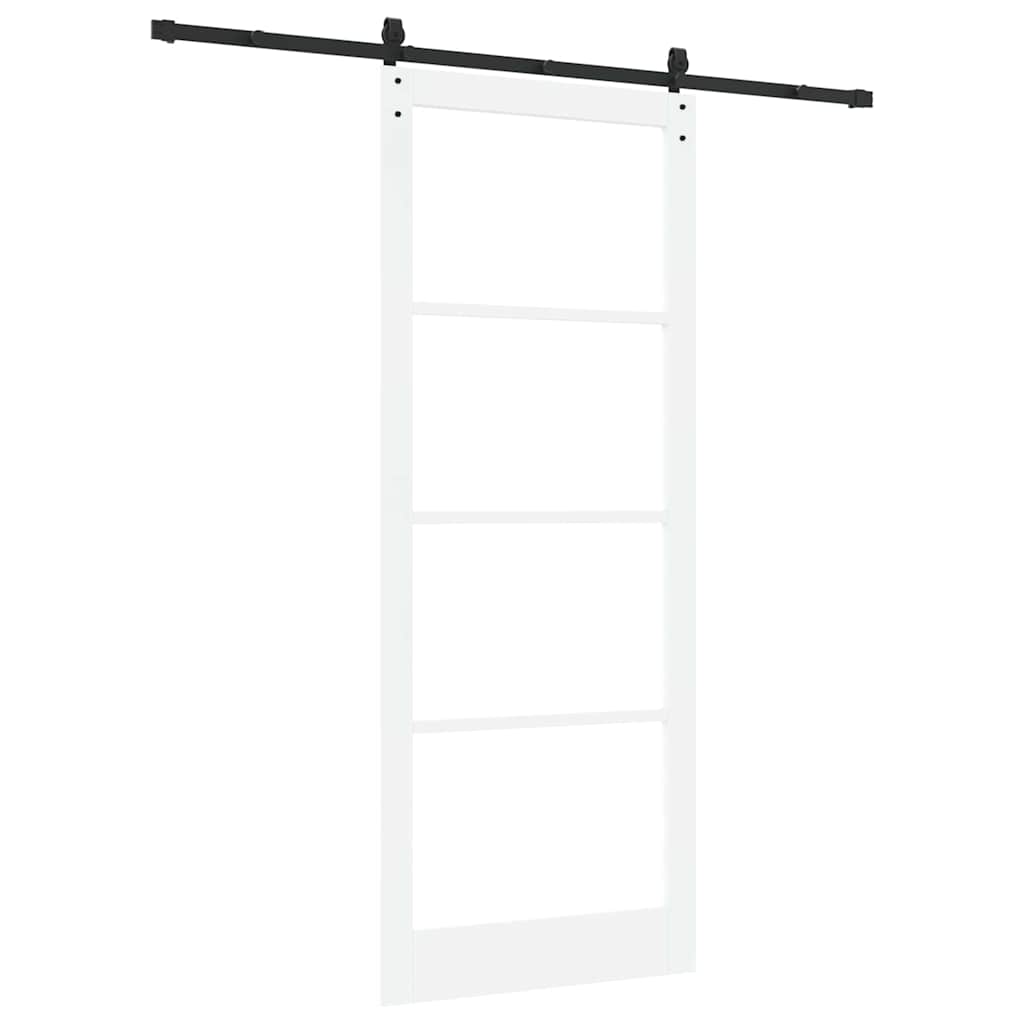 Schiebetür ORKDAL Weiß 93 x 232 cm Solid Pine Wood and Glass