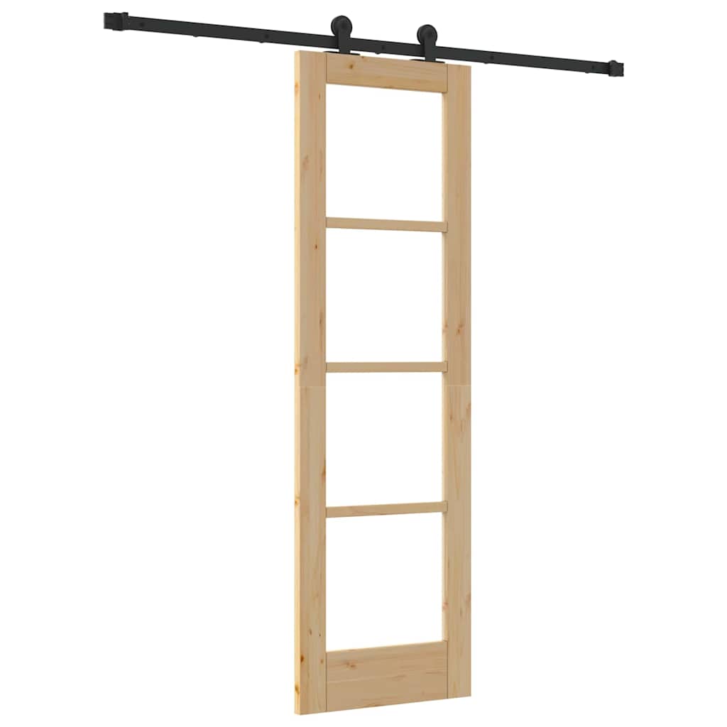 Schiebetür ORKDAL Natürlich und Schwarz 61 x 198,5 cm