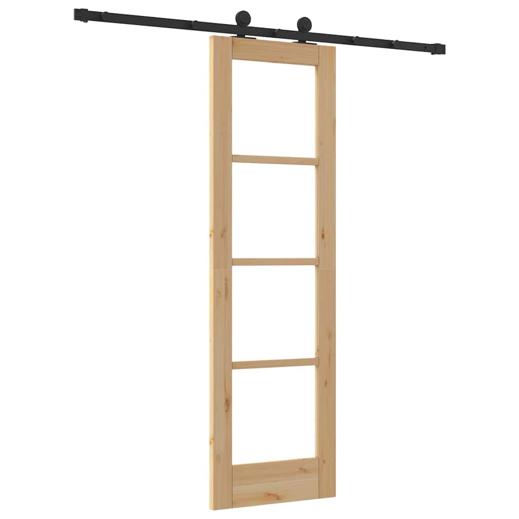 Schiebetür ORKDAL Natürlich und Schwarz 61 x 198,5 cm