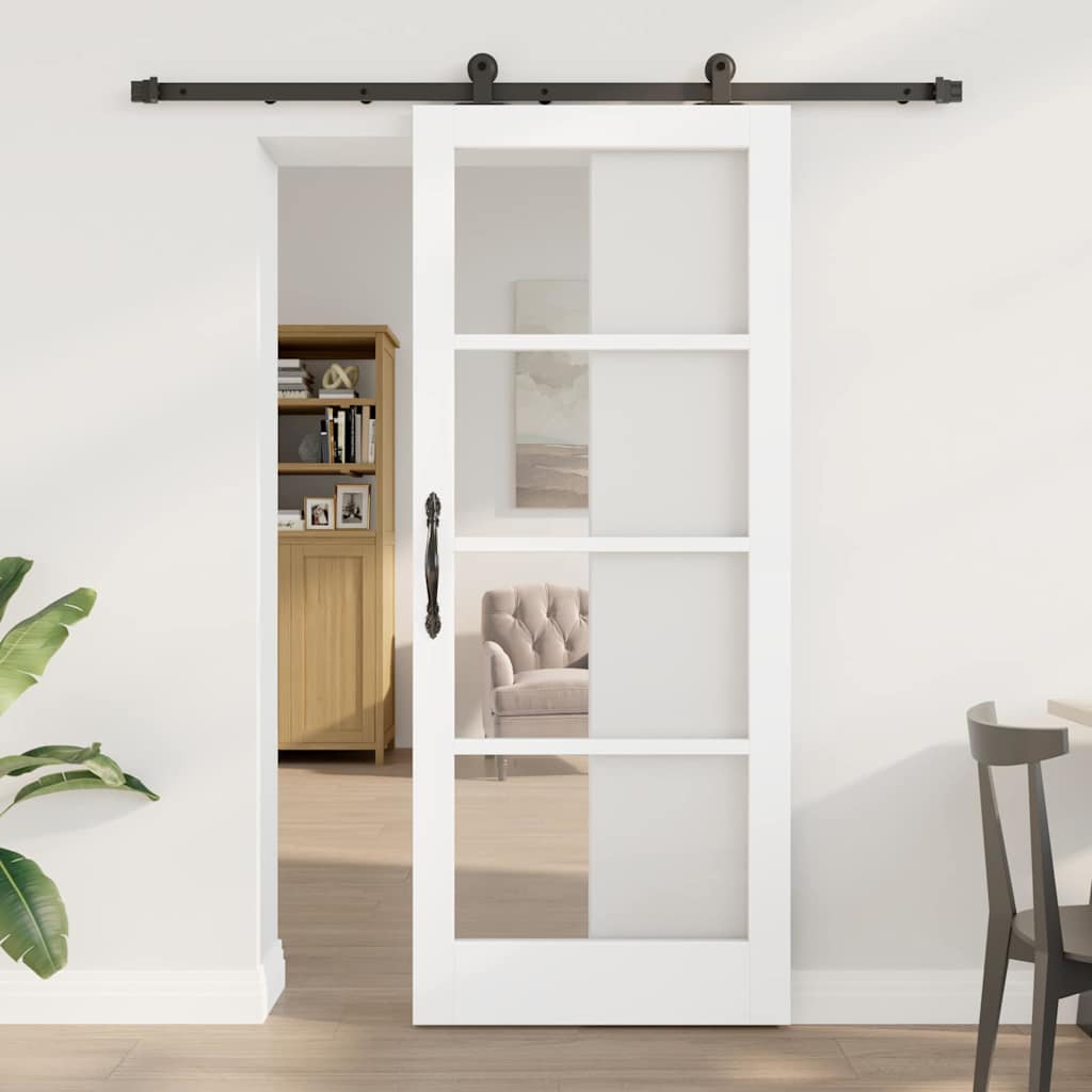 Schiebetür ORKDAL Weiß und Schwarz 83 x 202 cm