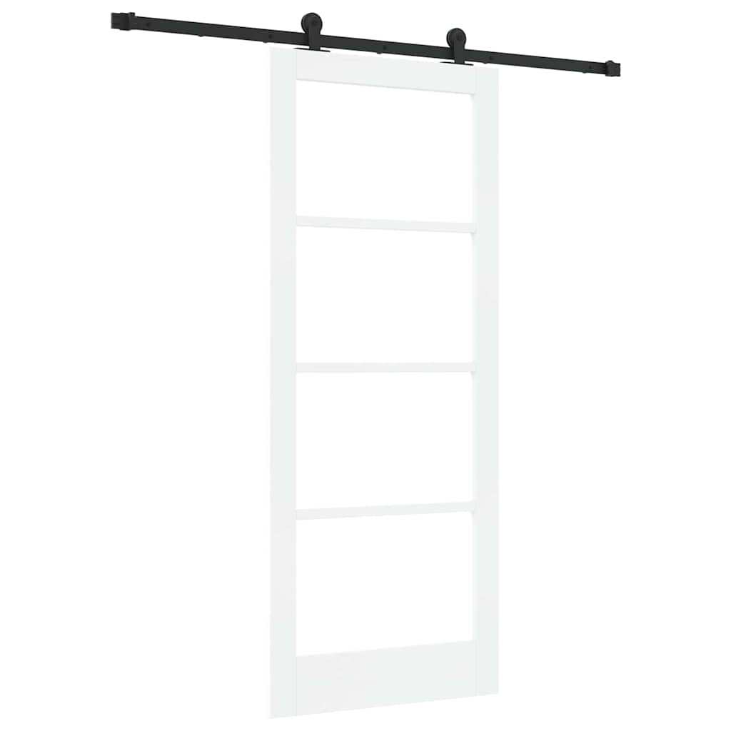 Schiebetür ORKDAL Weiß und Schwarz 83 x 202 cm