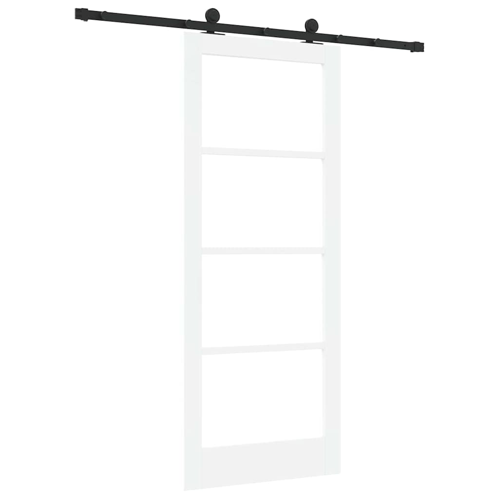 Schiebetür ORKDAL Weiß und Schwarz 83 x 202 cm