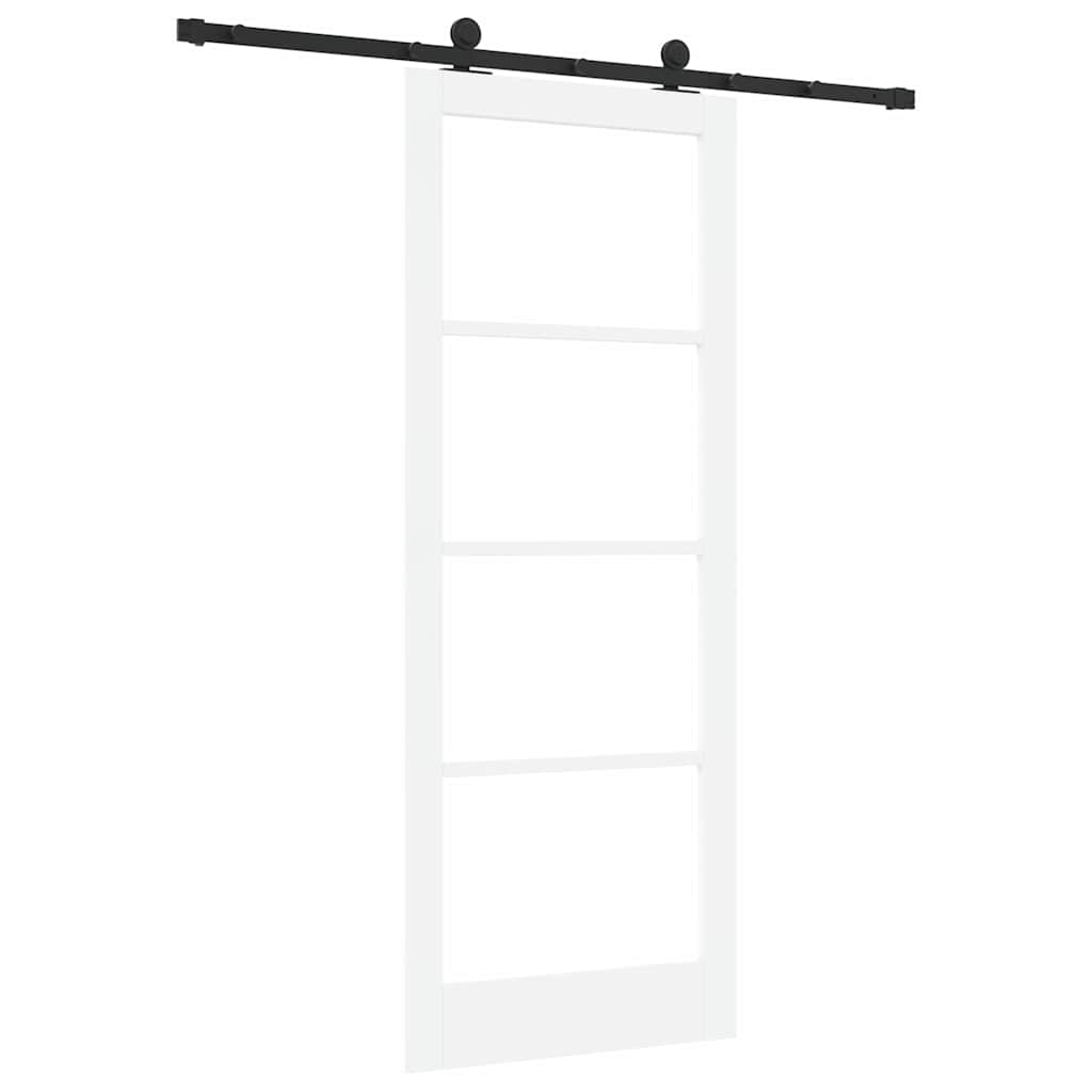Schiebetür ORKDAL Weiß und Schwarz 83 x 211 cm