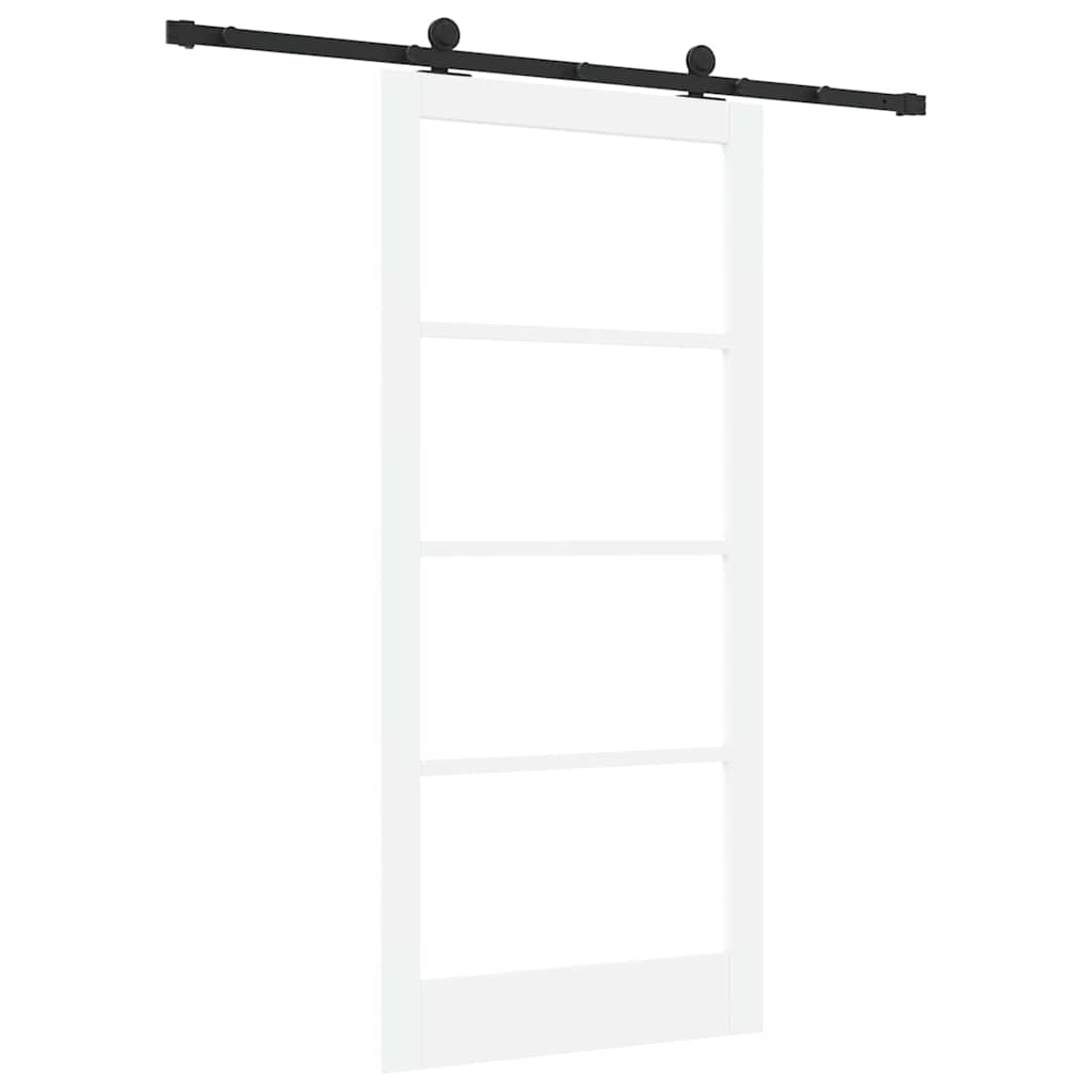 Schiebetür ORKDAL Weiß und Schwarz 93 x 202 cm