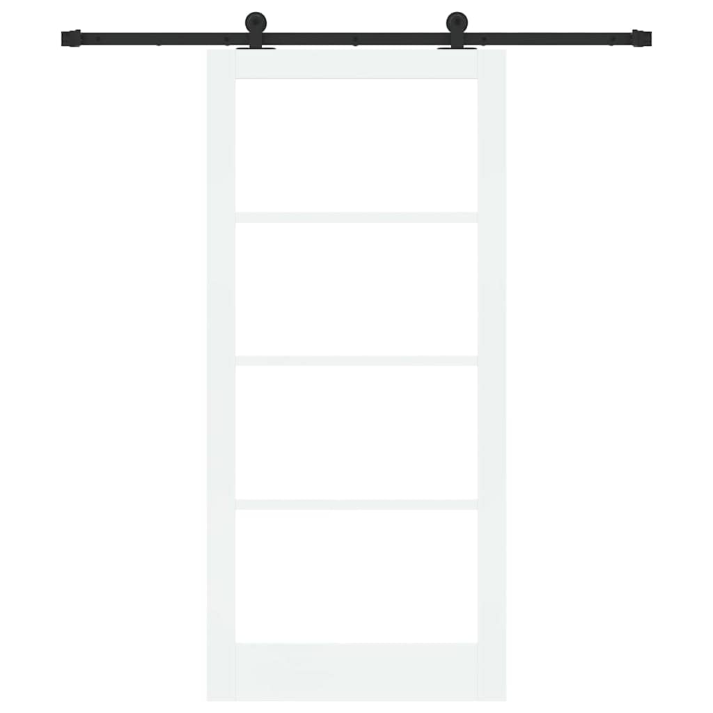 Schiebetür ORKDAL Weiß und Schwarz 93 x 202 cm