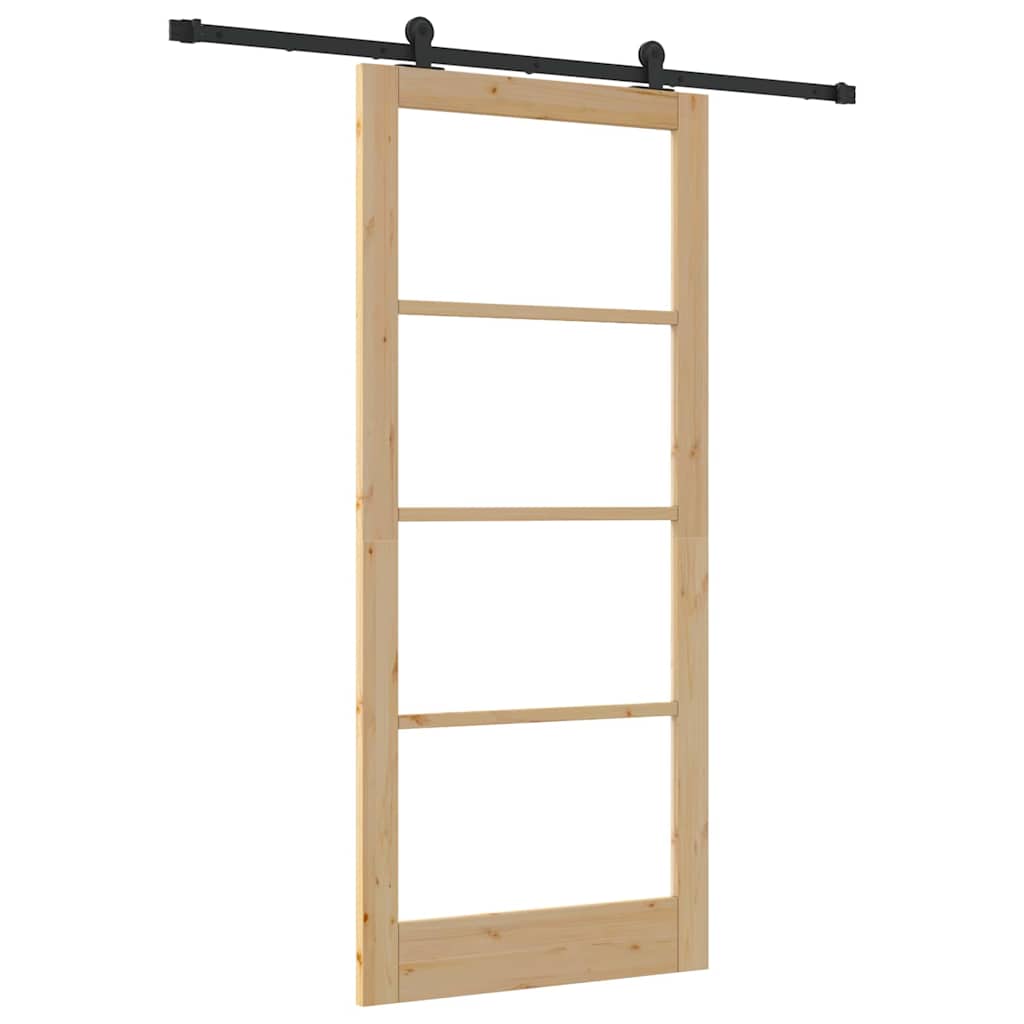 Schiebetür ORKDAL Natürlich und Schwarz 93 x 211 cm