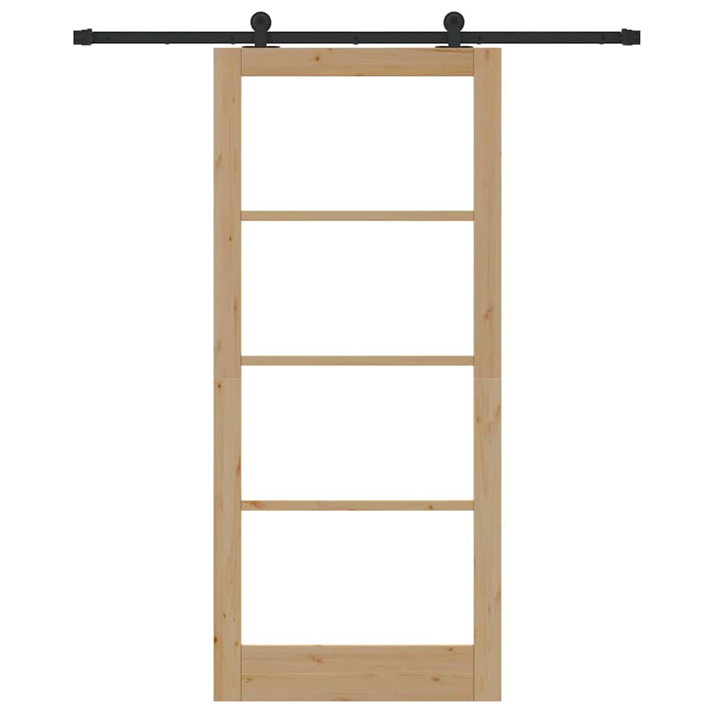 Schiebetür ORKDAL Natürlich und Schwarz 93 x 211 cm