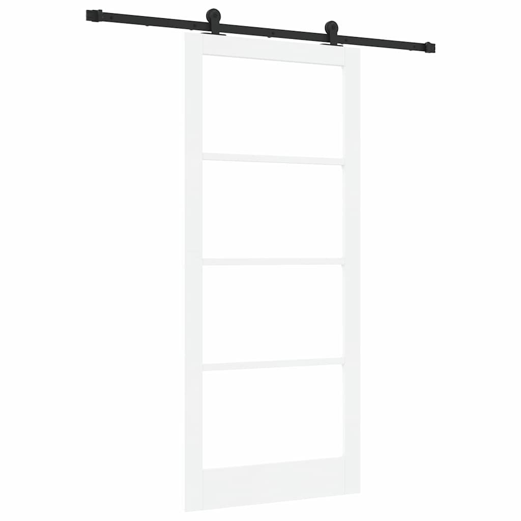 Schiebetür ORKDAL Weiß und Schwarz 93 x 211 cm