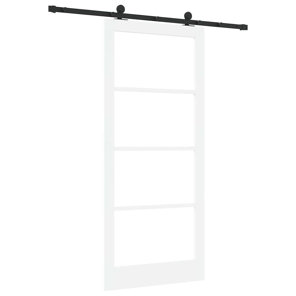 Schiebetür ORKDAL Weiß und Schwarz 93 x 211 cm