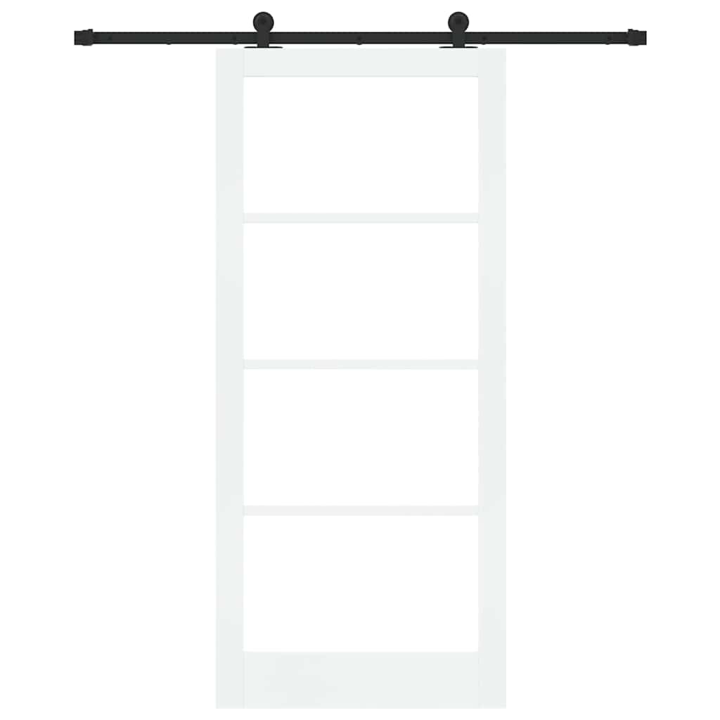 Schiebetür ORKDAL Weiß und Schwarz 93 x 211 cm