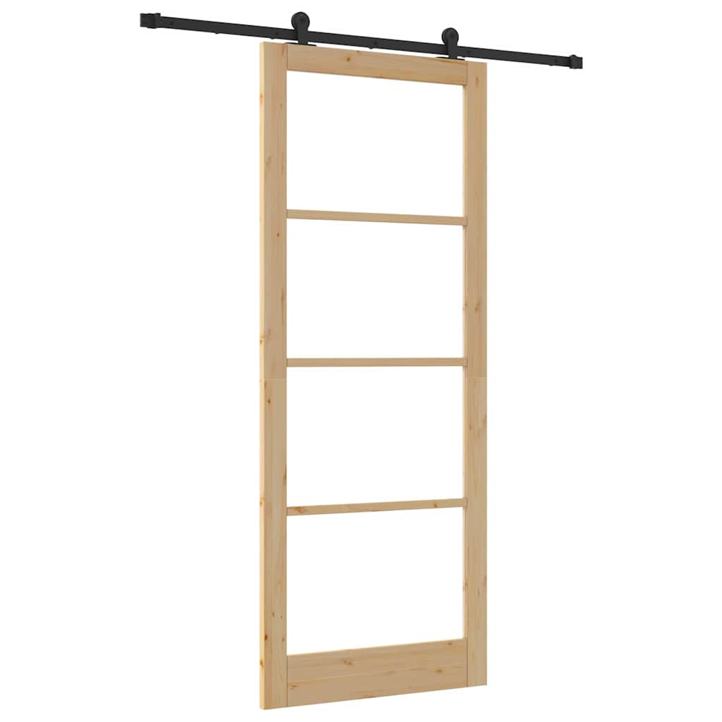 Schiebetür ORKDAL Natürlich und Schwarz 93 x 232 cm