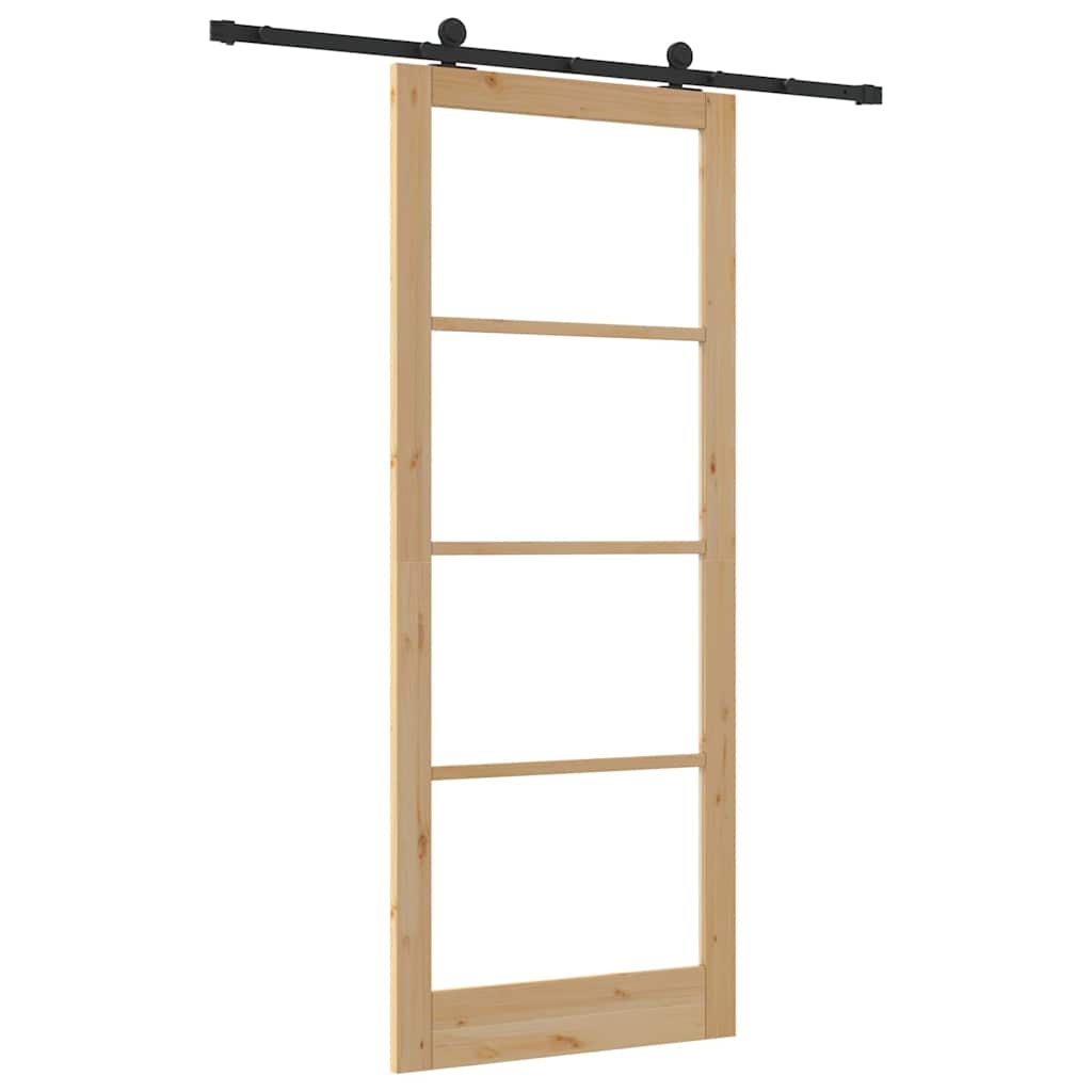 Schiebetür ORKDAL Natürlich und Schwarz 93 x 232 cm