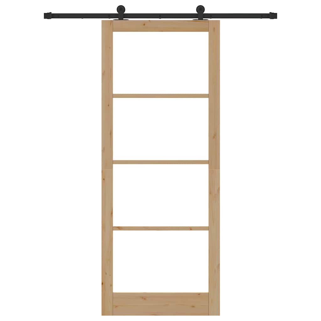 Schiebetür ORKDAL Natürlich und Schwarz 93 x 232 cm