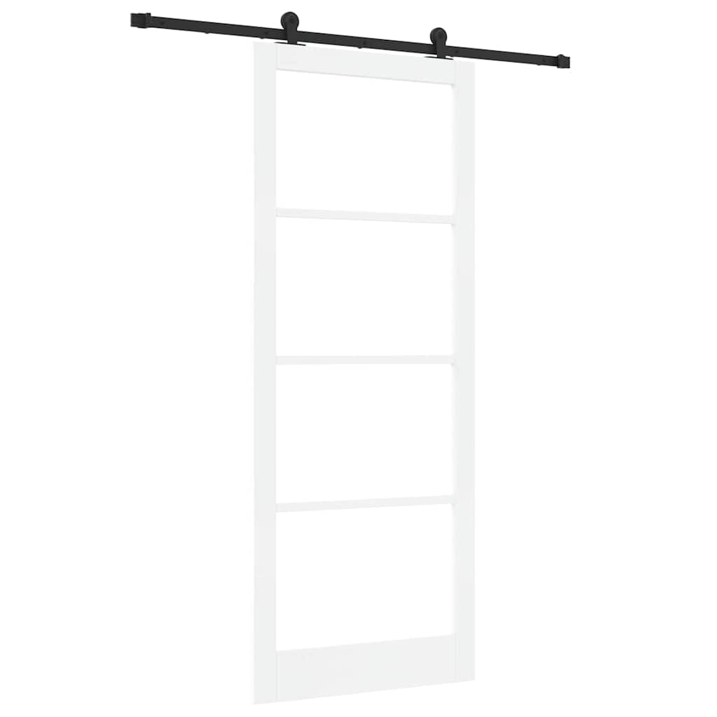 Schiebetür ORKDAL Weiß und Schwarz 93 x 232 cm