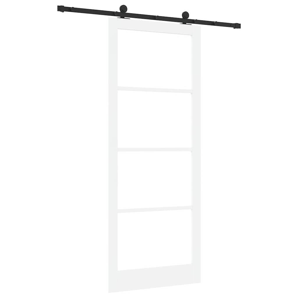 Schiebetür ORKDAL Weiß und Schwarz 93 x 232 cm