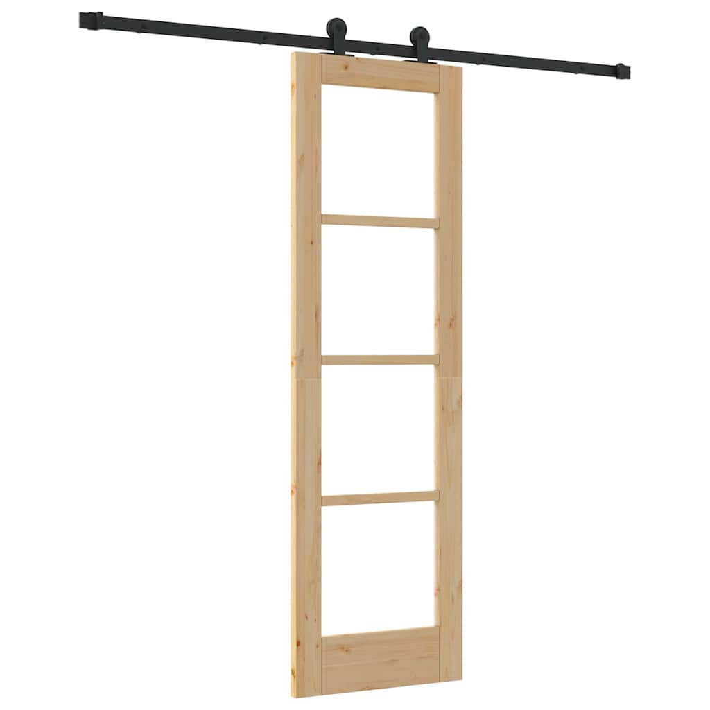 Schiebetür ORKDAL Natürlich und Schwarz 61 x 198,5 cm