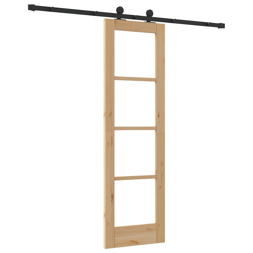 Schiebetür ORKDAL Natürlich und Schwarz 61 x 198,5 cm