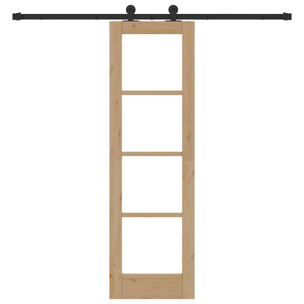 Schiebetür ORKDAL Natürlich und Schwarz 61 x 198,5 cm