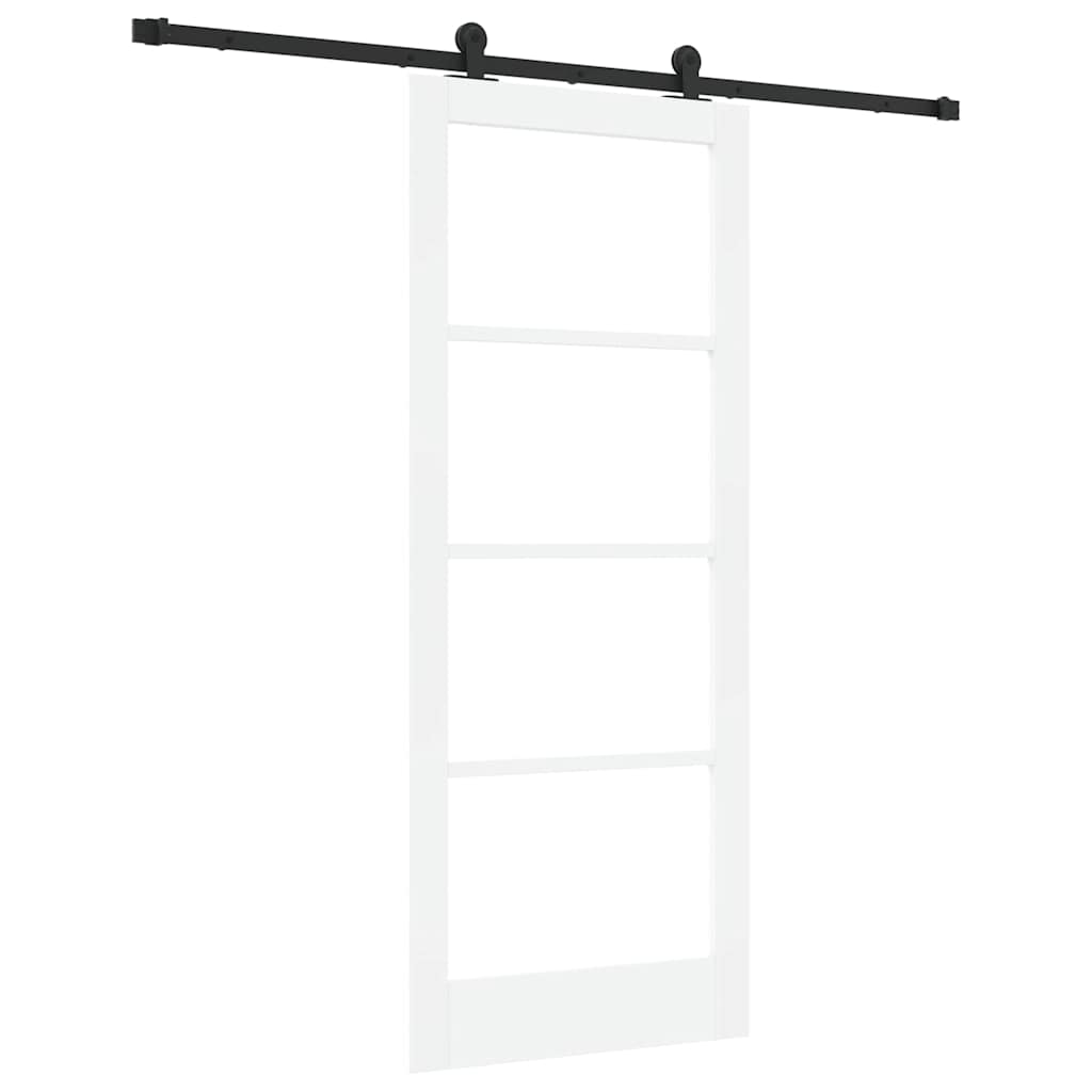 Schiebetür ORKDAL Weiß und Schwarz 83 x 202 cm