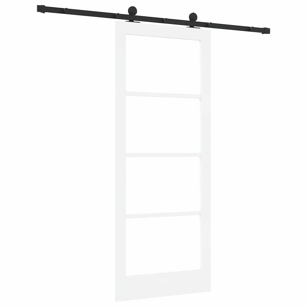 Schiebetür ORKDAL Weiß und Schwarz 83 x 202 cm