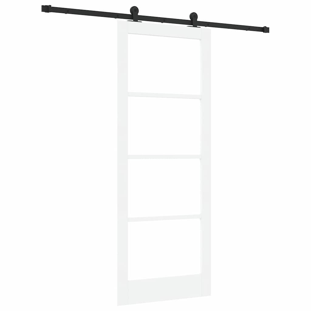 Schiebetür ORKDAL Weiß und Schwarz 83 x 211 cm