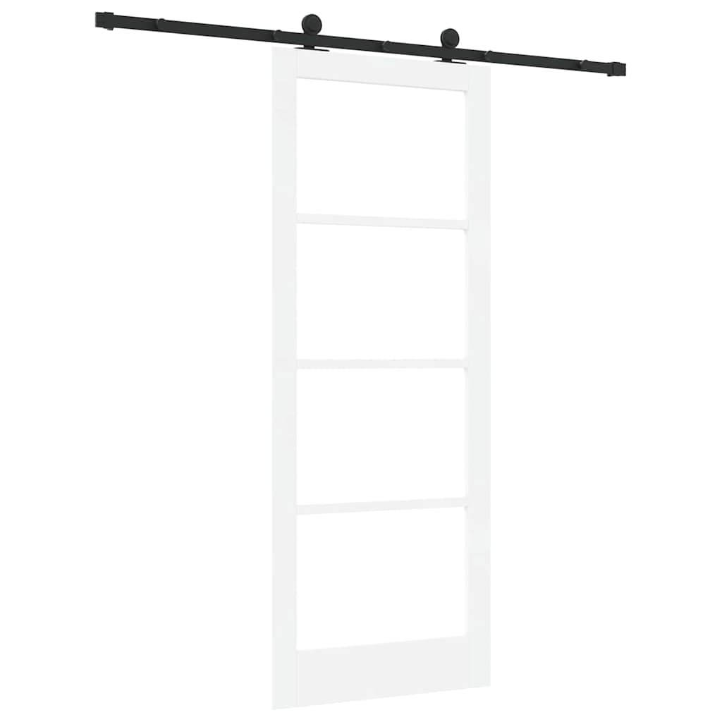 Schiebetür ORKDAL Weiß und Schwarz 83 x 211 cm