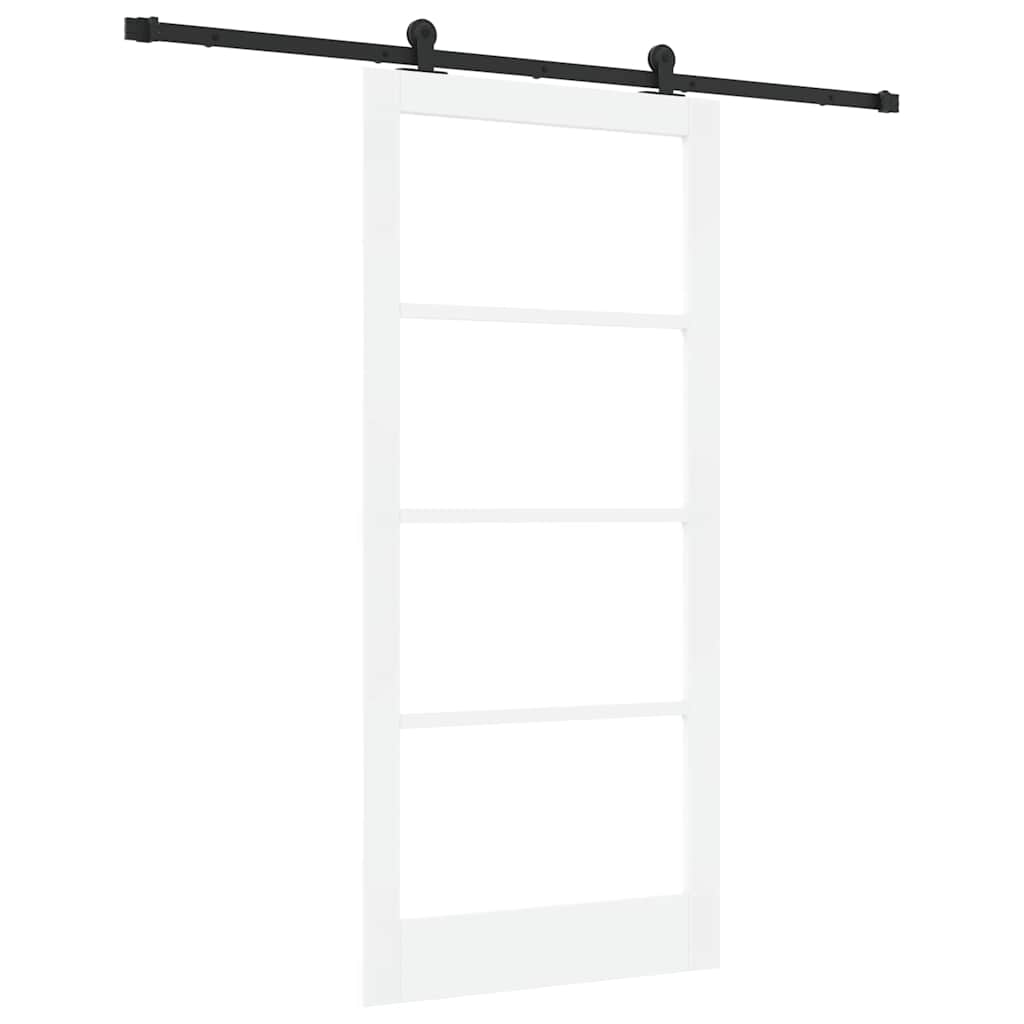Schiebetür ORKDAL Weiß und Schwarz 93 x 202 cm