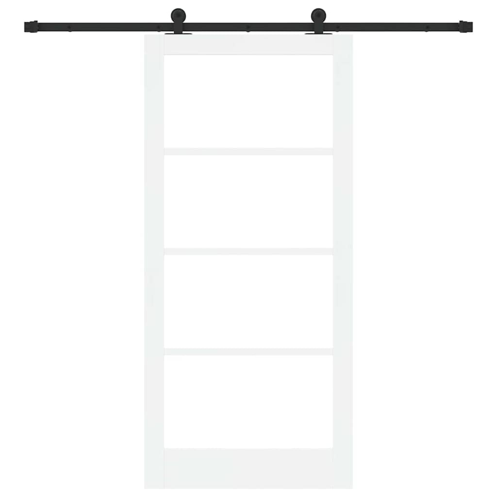 Schiebetür ORKDAL Weiß und Schwarz 93 x 202 cm