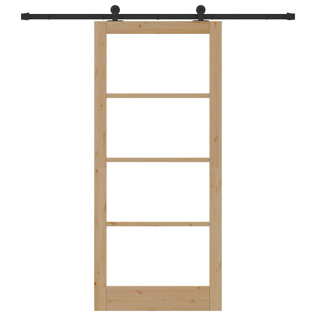 Schiebetür ORKDAL Natürlich und Schwarz 93 x 211 cm