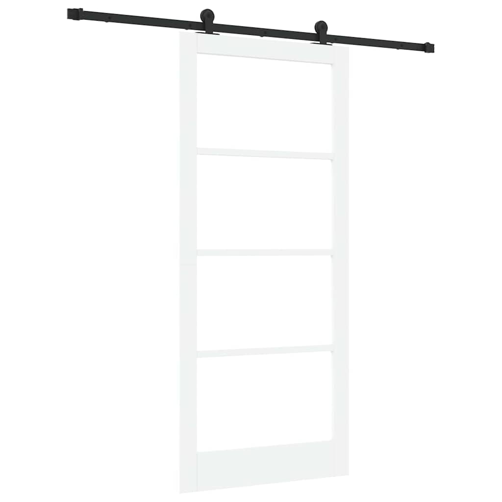 Schiebetür ORKDAL Weiß und Schwarz 93 x 211 cm