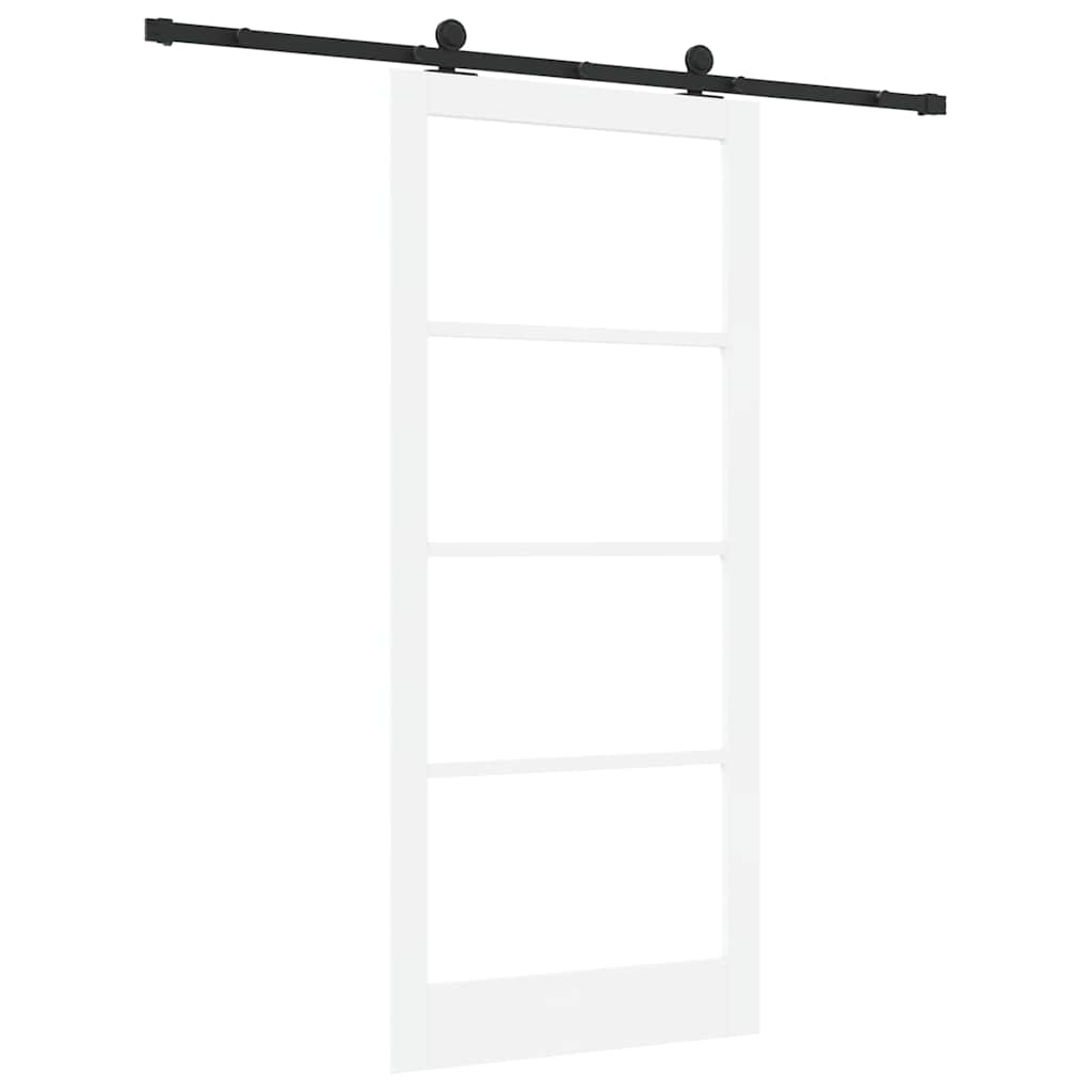 Schiebetür ORKDAL Weiß und Schwarz 93 x 211 cm