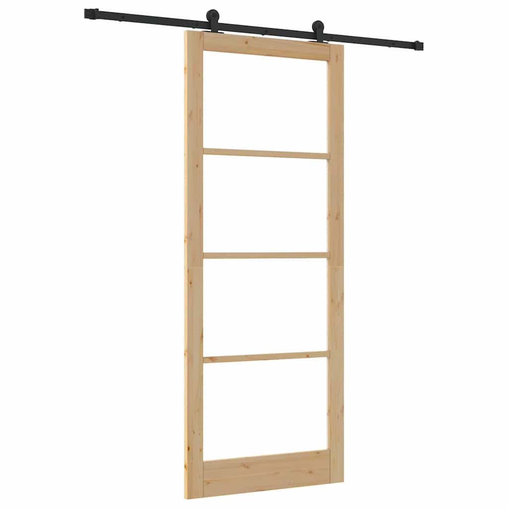 Schiebetür ORKDAL Natürlich und Schwarz 93 x 232 cm