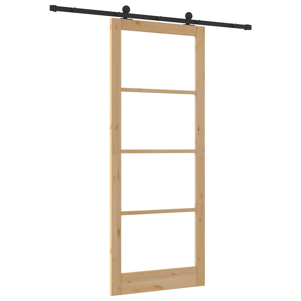 Schiebetür ORKDAL Natürlich und Schwarz 93 x 232 cm