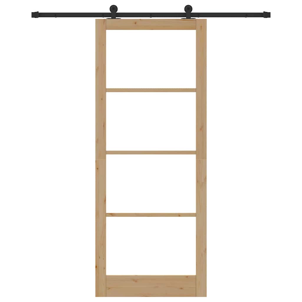 Schiebetür ORKDAL Natürlich und Schwarz 93 x 232 cm